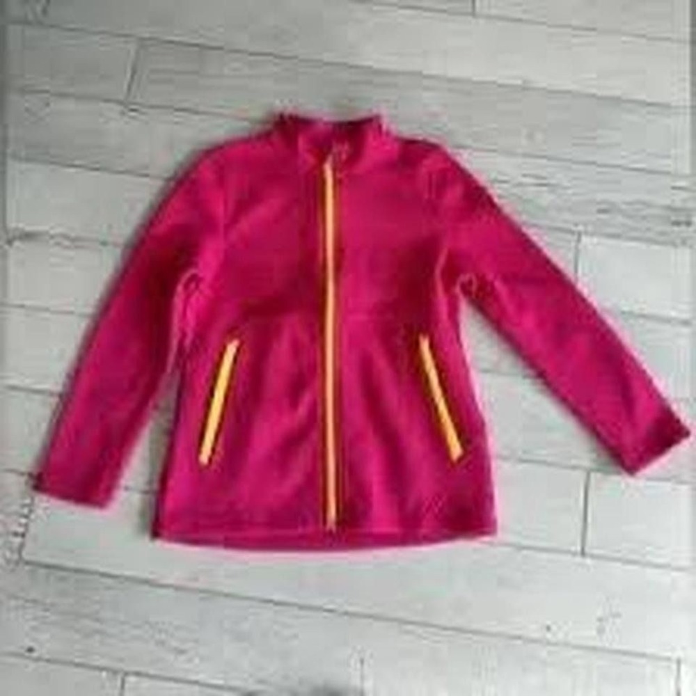 'Spyder pink fleece jacket with orange accents, Size XL
